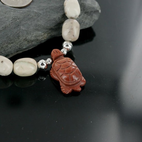 Certified Authentic Navajo .925 Sterling Silver Natural Agate Gold Stone Native American Necklace 370955481097
