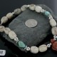 Certified Authentic Navajo .925 Sterling Silver Natural Agate Gold Stone Native American Necklace 370955481097