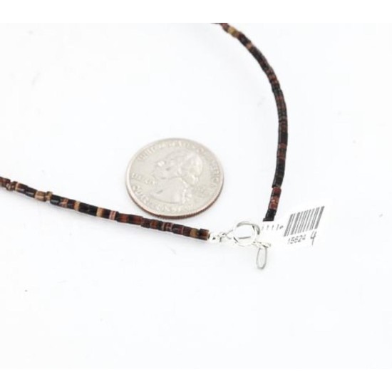 Certified Authentic Navajo .925 Sterling Silver Natural Agate Turquoise Carnelian Native American Necklace 390823971979