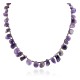 Certified Authentic Navajo .925 Sterling Silver Natural Amethyst Drops Heishi Native American Necklace 15463-73