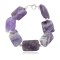 Certified Authentic Navajo .925 Sterling Silver Natural Amethyst Native American Bracelet 12742-207