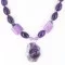 Navajo .925 Sterling Silver Natural Amethyst Turquoise Agate Native American Necklace 750109-1-0