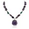 Certified Authentic Navajo .925 Sterling Silver Natural Amethyst Turquoise Hematite Native American Necklace 750198-6