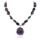 Certified Authentic Navajo .925 Sterling Silver Natural Amethyst Turquoise Hematite Native American Necklace 750198-6