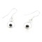 Certified Authentic Navajo .925 Sterling Silver Natural Black Onyx Dangle Native American Earrings 27226-6