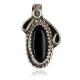 Certified Authentic Navajo .925 Sterling Silver Natural Black Onyx Native American Necklace 16088-2 Certified Authentic Navajo .925 Sterling Silver Natural Black Onyx Native American Necklace 16088-2