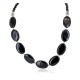 Certified Authentic Navajo .925 Sterling Silver Natural Black Onyx Native American Necklace 25287-2