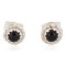 Certified Authentic Navajo .925 Sterling Silver Natural Black Onyx Native American Stud Earrings  27228-4