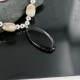 Certified Authentic Navajo .925 Sterling Silver Natural BOULDER Turquoise and Onyx Native American Necklace 15213-20