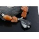 Certified Authentic Navajo .925 Sterling Silver Natural Carnelian Turquoise Jasper Native American Necklace 15768-10