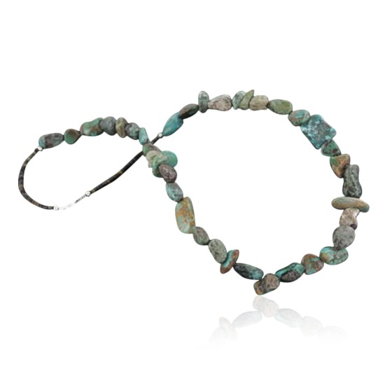 Certified Authentic Navajo .925 Sterling Silver Natural Cripple CREEK Turquoise Native American Necklace 370907899248