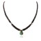 Certified Authentic Navajo .925 Sterling Silver Natural Dark Graduated Melon Shell Turquoise Drop Native American Necklace 15778-33