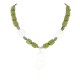 Certified Authentic Navajo .925 Sterling Silver Natural Gaspeite and Mother of Pearl Native American Necklace 390842127072