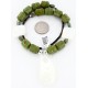 Certified Authentic Navajo .925 Sterling Silver Natural Gaspeite and Mother of Pearl Native American Necklace 390842127072