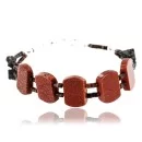 Navajo .925 Sterling Silver Natural GoldStone and SPIDER WEB Turquoise Native American Bracelet 370999821149