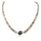 Certified Authentic Navajo .925 Sterling Silver Natural Graduated Heishi Spiderweb Turquoise Native American Necklace 15554-75