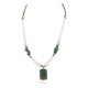 Certified Authentic Navajo .925 Sterling Silver Natural Graduated Melon Shell and Turquoise Native American Necklace  17081-5