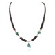 Certified Authentic Navajo .925 Sterling Silver Natural Graduated Melon Shell and Turquoise Native American Necklace 18132