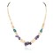 Certified Authentic Navajo .925 Sterling Silver Natural Graduated Melon Shell Turquoise Amethyst Native American Necklace 16080-2