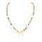 Certified Authentic Navajo .925 Sterling Silver Natural Graduated Melon Shell Turquoise Bone Native American Necklace 750180