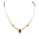 Certified Authentic Navajo .925 Sterling Silver Natural Graduated Melon Shell Turquoise Native American Necklace 17084-30