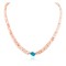 Certified Authentic Navajo .925 Sterling Silver Natural Graduated Melon Shell Turquoise Native American Necklace 7501006-75