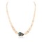 Certified Authentic Navajo .925 Sterling Silver Natural Graduated Melon Shell Turquoise Native American Necklace  7501013-1