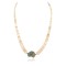 Certified Authentic Navajo .925 Sterling Silver Natural Graduated Melon Shell Turquoise Native American Necklace  7501013-2