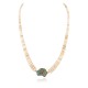 Certified Authentic Navajo .925 Sterling Silver Natural Graduated Melon Shell Turquoise Native American Necklace  7501013-2
