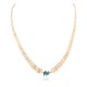 Certified Authentic Navajo .925 Sterling Silver Natural Graduated Melon Shell Turquoise Native American Necklace 7501014-2