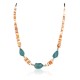Certified Authentic Navajo .925 Sterling Silver Natural Graduated Spiny Oyster Turquoise Native American Necklace 34060