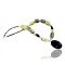 Certified Authentic Navajo .925 Sterling Silver Natural Green Agate Black Onyx Native American Necklace 15799-11