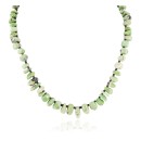 Certified Authentic Navajo .925 Sterling Silver Natural Green Jasper Native American Necklace 15432-5