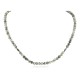 Certified Authentic Navajo .925 Sterling Silver Natural Hematite Green Jasper Native American Delicate Necklace Chain 15963-20