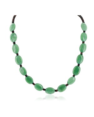 Certified Authentic Navajo .925 Sterling Silver Natural Jade Heishi Native American Necklace  25311-2