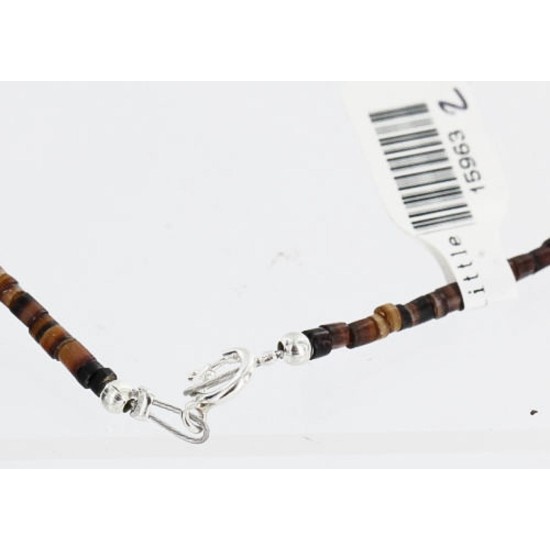 Certified Authentic Navajo .925 Sterling Silver Natural JASPER HEMATITE Native American Necklace 15963-2