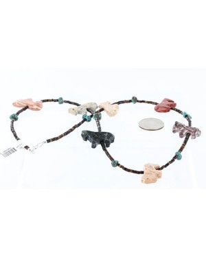 Certified Authentic Navajo .925 Sterling Silver Natural Jasper Native American Necklace 370998866798