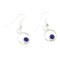 Certified Authentic Navajo .925 Sterling Silver Natural Lapis Native American Dangle Earrings 27226-4