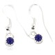 Certified Authentic Navajo .925 Sterling Silver Natural Lapis Native American Dangle Earrings 27233-6