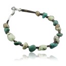 Navajo .925 Sterling Silver Turquoise & Gaspeite Bracelet 390734564495