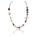 Navajo .925 Sterling Silver Natural Multicolor Native American Necklace 370995413503