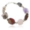 Certified Authentic Navajo .925 Sterling Silver Natural Multicolor Stones Native American Bracelet 12742