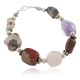 Certified Authentic Navajo .925 Sterling Silver Natural Multicolor Stones Native American Bracelet 12742