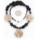 Certified Authentic Navajo .925 Sterling Silver Natural Onyx Turquoise Jasper Native American Necklace 15896-2