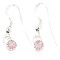 Certified Authentic Navajo .925 Sterling Silver Natural Pink Mother of Pearl Native American Dangle Earrings 27233-1