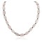 Certified Authentic Navajo .925 Sterling Silver Natural Pink Quartz Hematite Native American Necklace 25309
