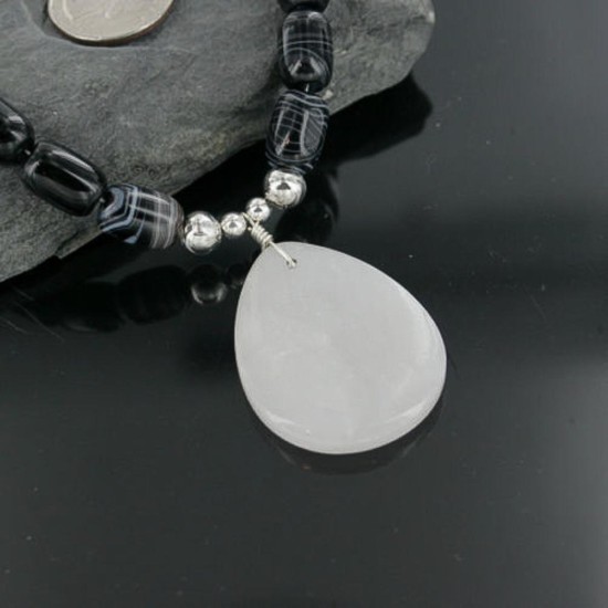 Certified Authentic Navajo .925 Sterling Silver Natural Quartz Agate Carnelian Native American Necklace 15562-15