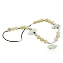 Authentic Navajo Native American Boulder Turquoise and Quartz Sterling Silver Necklace
