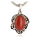Certified Authentic Navajo .925 Sterling Silver Natural Red Jasper Native American Necklace 12908-6
