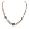 Certified Authentic Navajo .925 Sterling Silver Natural Spiderweb Turquoise and Graduated Heishi Native American Necklace 7501008-86